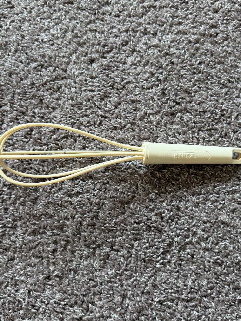 Vintage Pyrex Accessories Cream Plastic Whisk